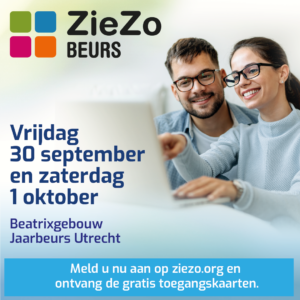 Banner van de ZieZo-beurs 2022, met daarop de tekst: ZieZo-beurs, vrijdag 30 september en zaterdag 1 oktober